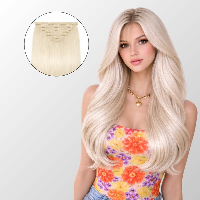 Platinum Blonde Classic Clip-In Hair Extensions