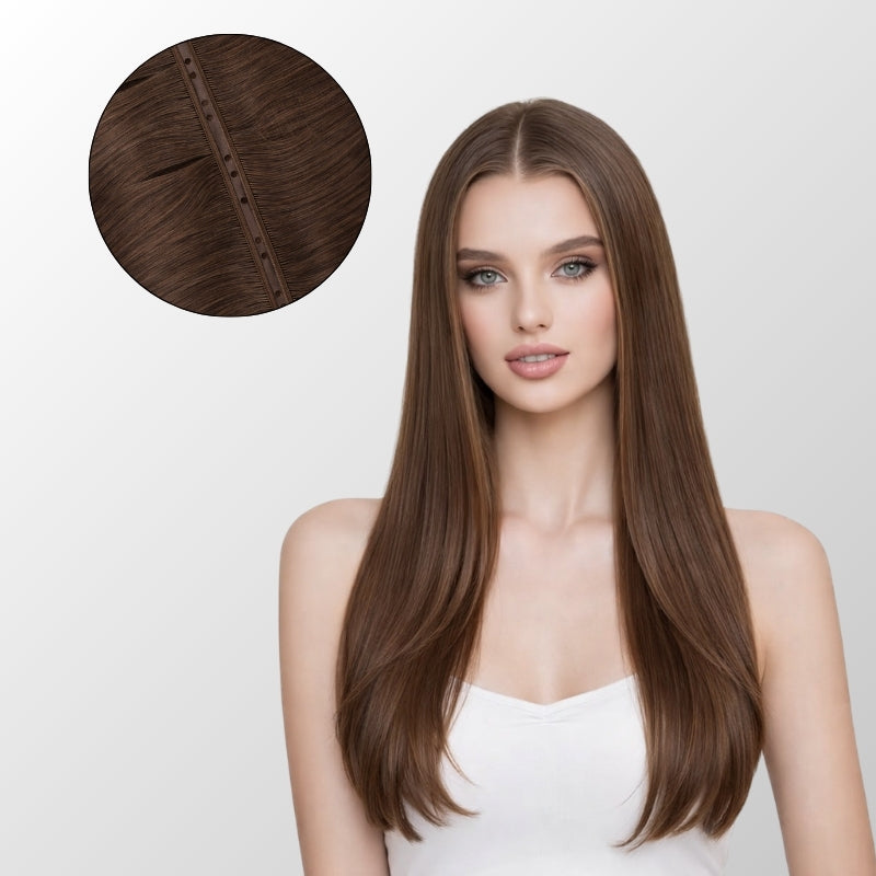Chocolate Brown Butterfly Weft Hair Extensions
