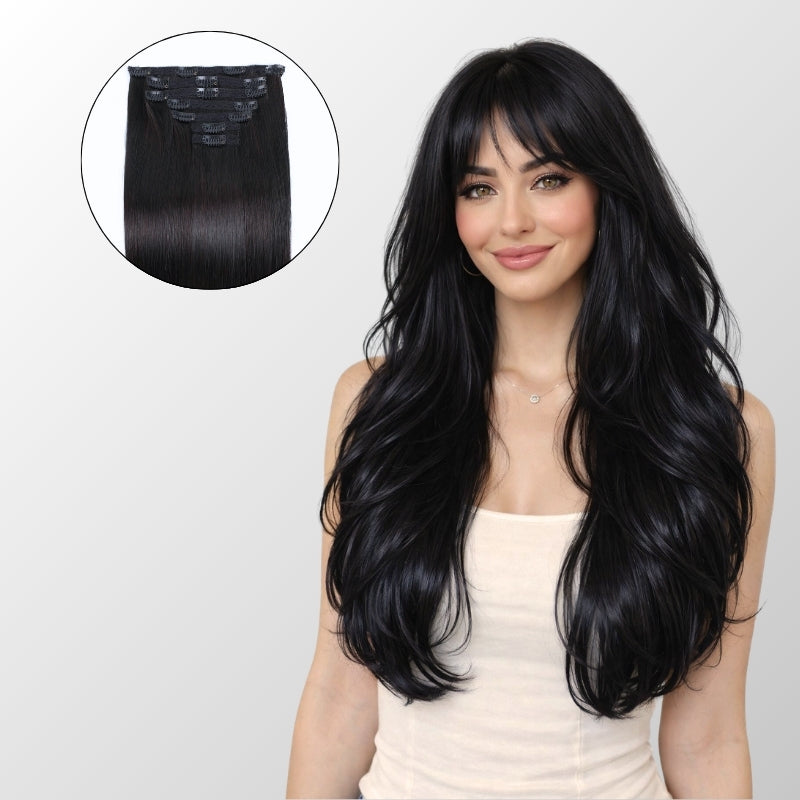Jet Black Classic Clip-In Hair Extensions
