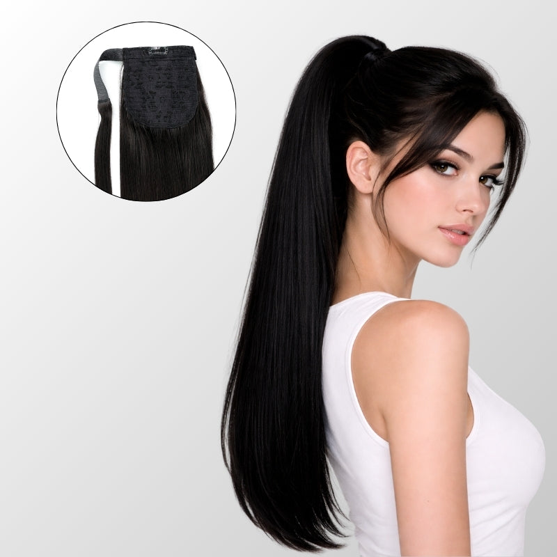 Jet Black Ponytail Hair Extensions