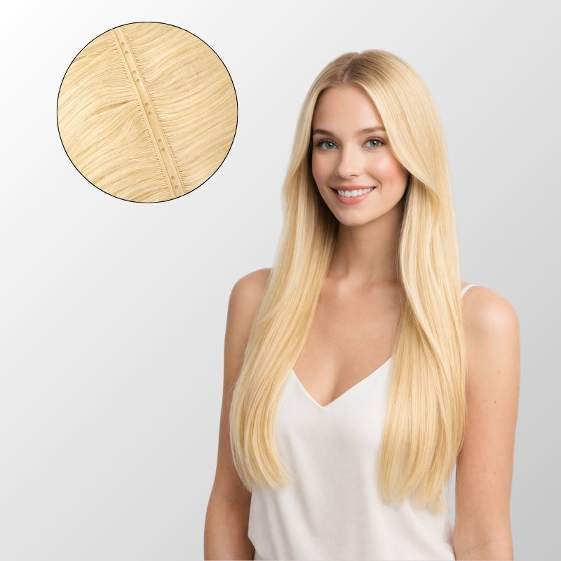 Bleach Blonde Butterfly Weft Hair Extensions