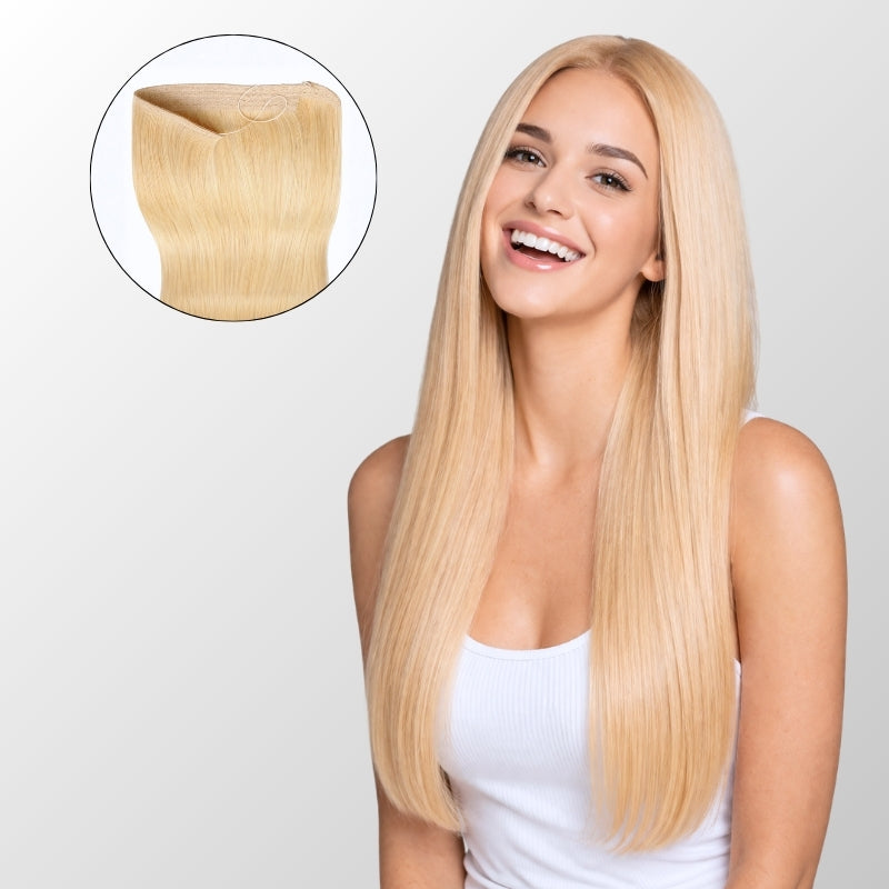 Bleach Blonde (613) Halo Hair Extensions (75g-120g)