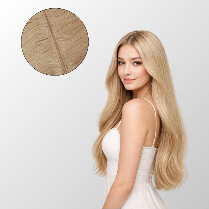 Ash Light Blonde Butterfly Weft Hair Extensions