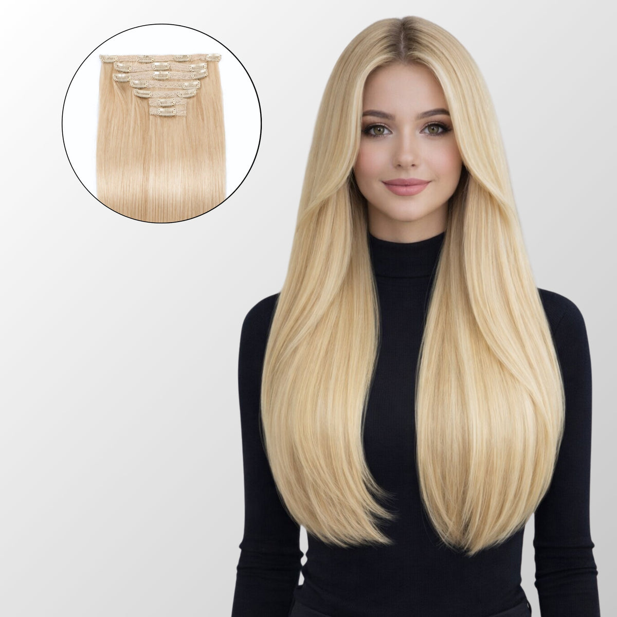 Ash Platinum Highlights Classic Clip-In Hair Extensions