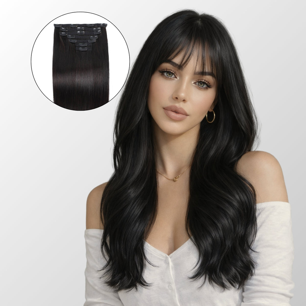 Natural Black Classic Clip-In Hair Extensions