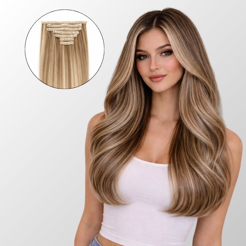 Natural Blonde Balayage Classic Clip-In Hair Extensions