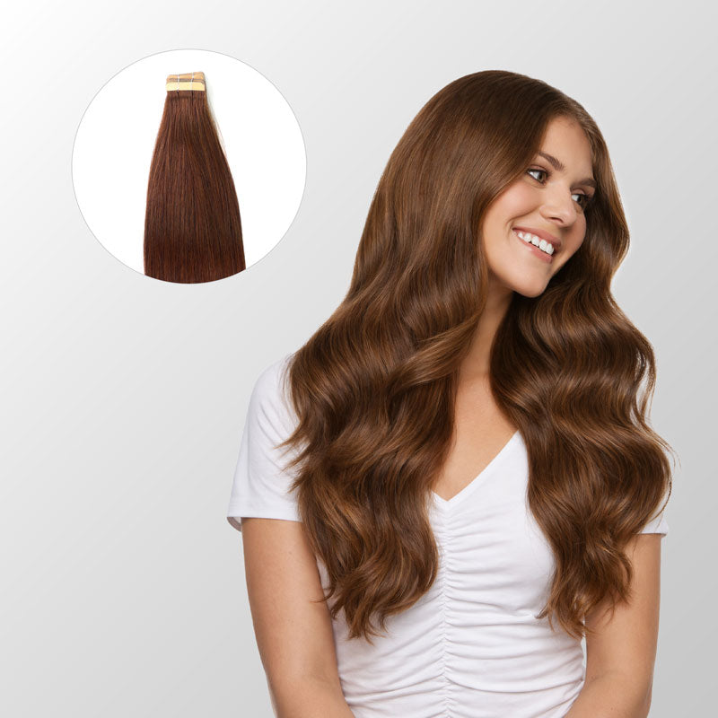 Dark Brown Tape-In Hair Extensions