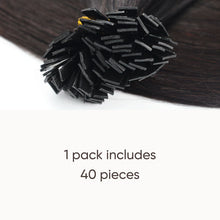 Natural Black Flat Tip Hair Extensions