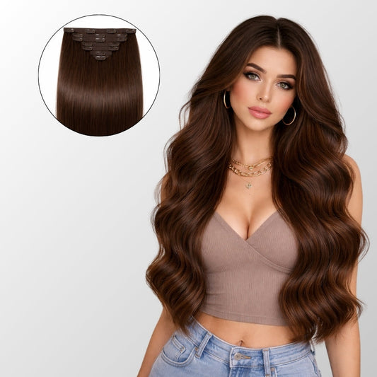 Dark Brown Classic Clip-In Hair Extensions