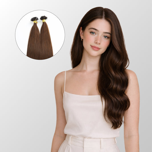 Chocolate Brown Flat Tip Hair Extensions