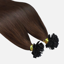 Dark Brown Flat Tip Hair Extensions