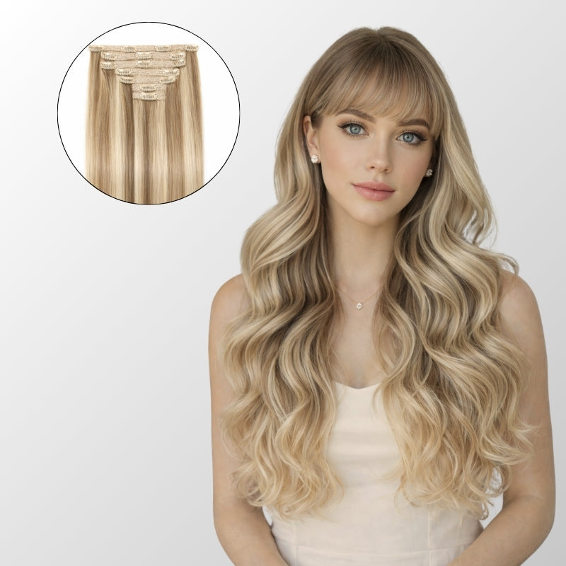 Golden Blonde Highlights Classic Clip-In Hair Extensions
