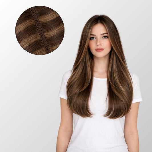 Honey Blonde Balayage Butterfly Weft Hair Extensions