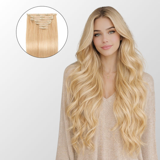 Bleach Blonde Classic Clip-In Hair Extensions