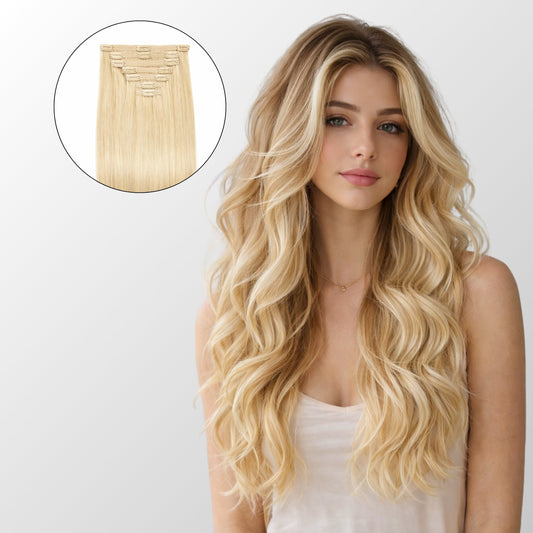 Ash Light Blonde Classic Clip-In Hair Extensions
