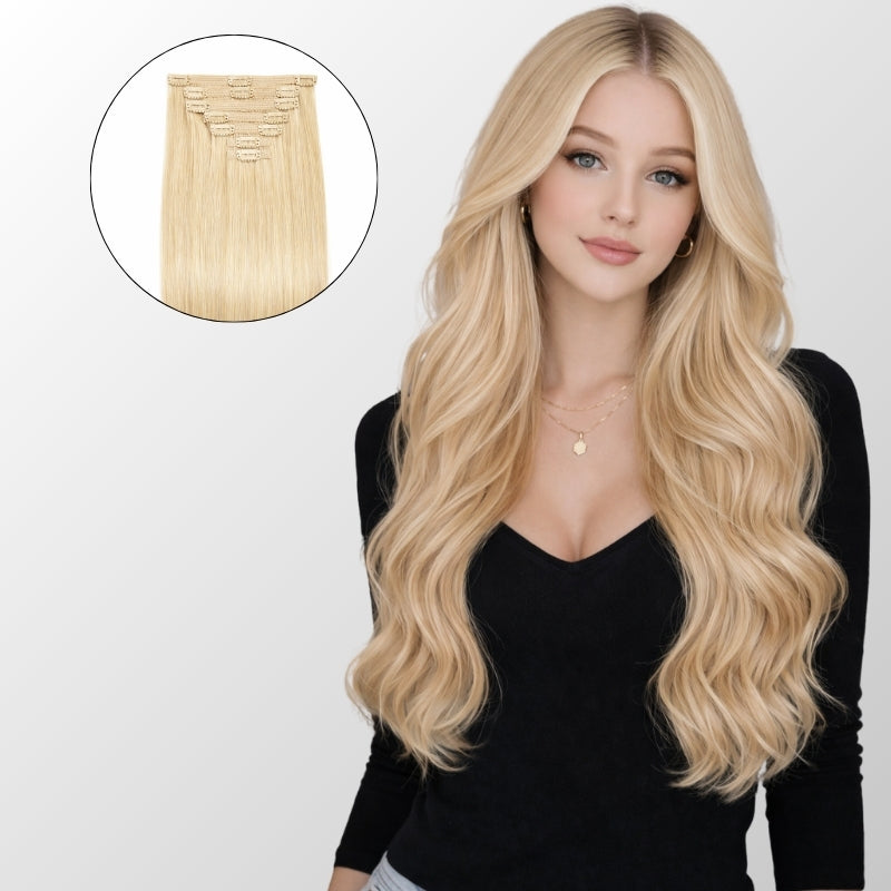 Ash Light Blonde Classic Clip-In Hair Extensions