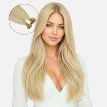 Ash Light Blonde Flat Tip Hair Extensions