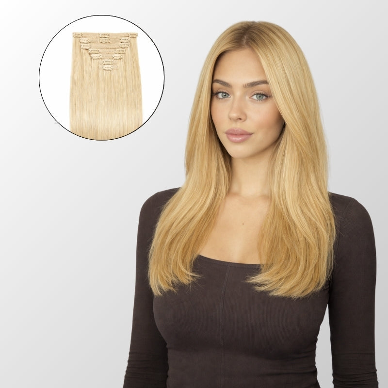 Ash Light Blonde Full Clip-In Hair Extensions