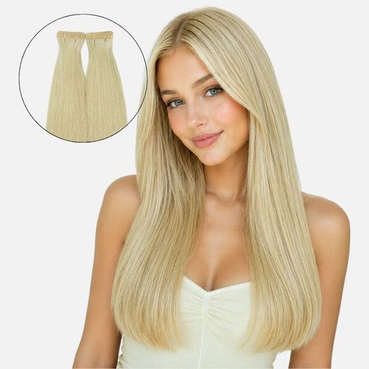 Ash Light Blonde Tape-In Hair Extensions