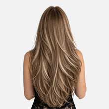 Brown Platinum Highlights Genius Weft Hair Extensions