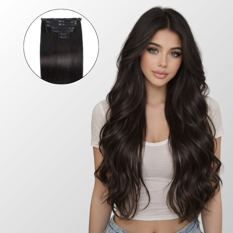 Natural Black Classic Clip-In Hair Extensions