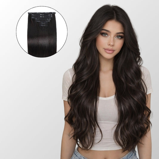 Natural Black Classic Clip-In Hair Extensions