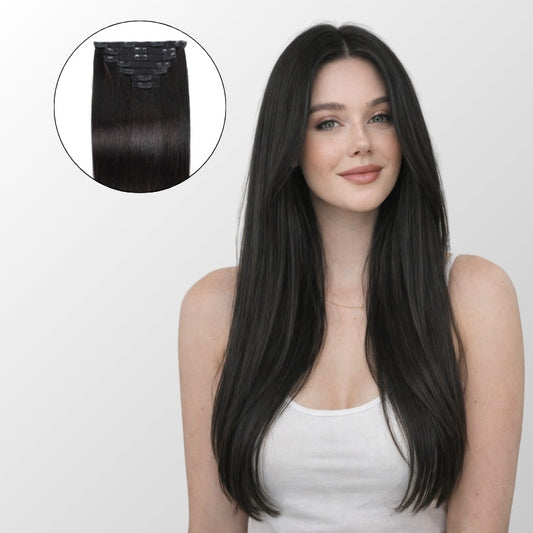 Natural Black Full Clip-In Hair Extensions