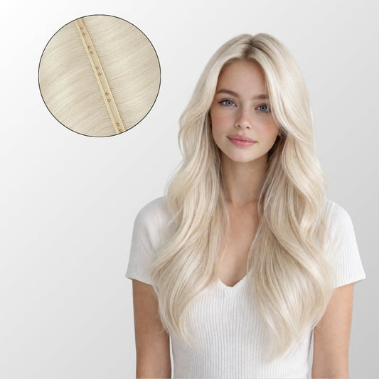 Platinum Blonde Butterfly Weft Hair Extensions