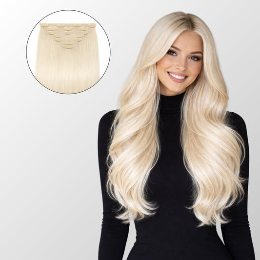 Platinum Blonde Classic Clip-In Hair Extensions