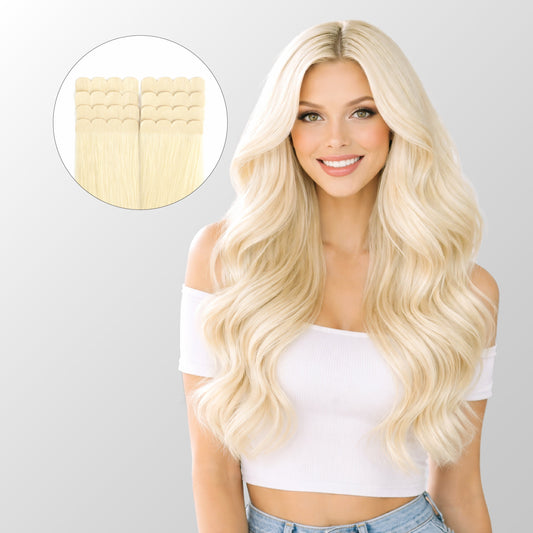 Platinum Blonde Mini Tape-In Hair Extensions