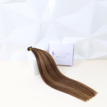 Dark Brown Balayage Flat Tip Hair Extensions
