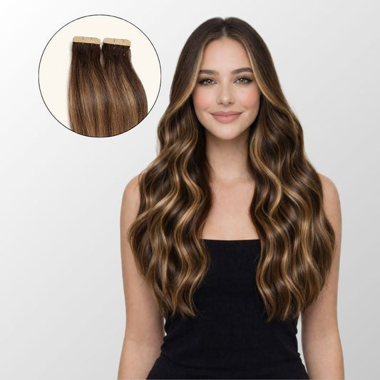 Honey Blonde Balayage Tape-In Hair Extensions