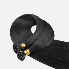 Jet Black I-Tip Hair Extensions